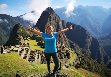 Turista Denomades en Machu Picchu