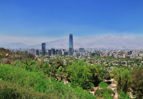 Vista de Santiago desde la altura