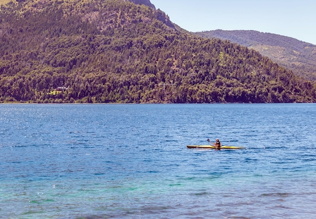 Kayaking on Lake Gutiérrez