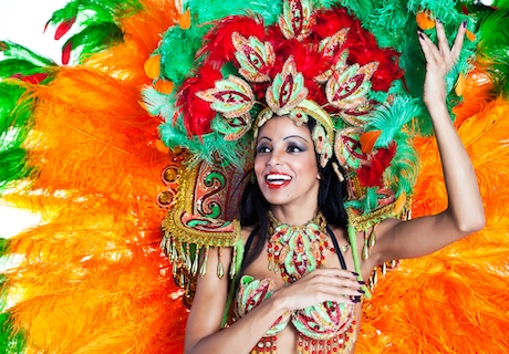 Bailarina de samba en Rio de Janeiro